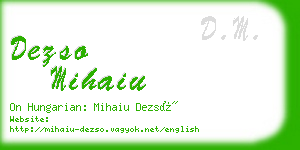 dezso mihaiu business card